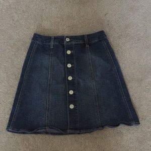 BUTTON UP JEAN SKIRT